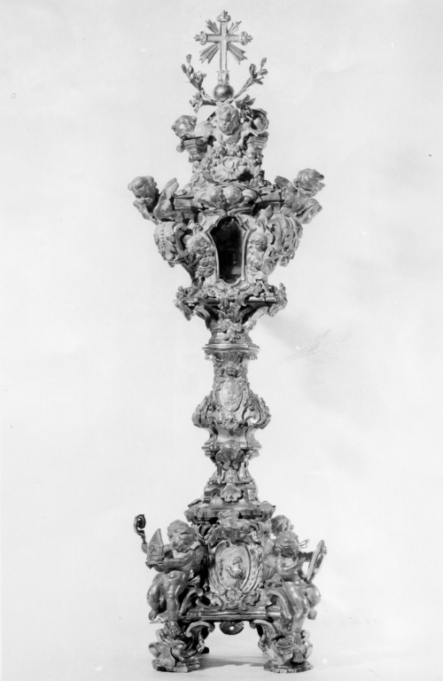 reliquiario - a ostensorio - manifattura romana (sec. XVIII)