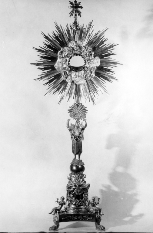 ostensorio - a raggiera - ambito romano (prima metà sec. XIX)