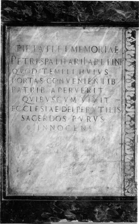 lapide commemorativa - ambito romano (sec. XVI)
