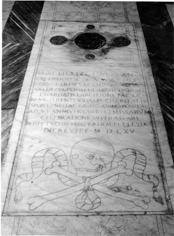 lapide tombale - ambito romano (sec. XVII)