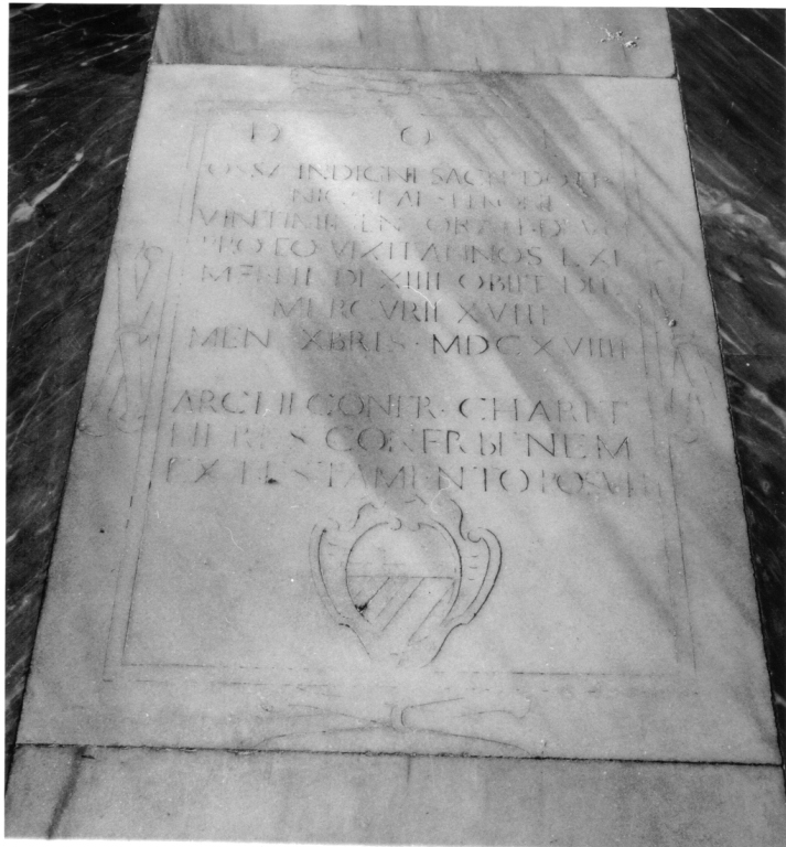 lastra tombale - ambito romano (sec. XVII)