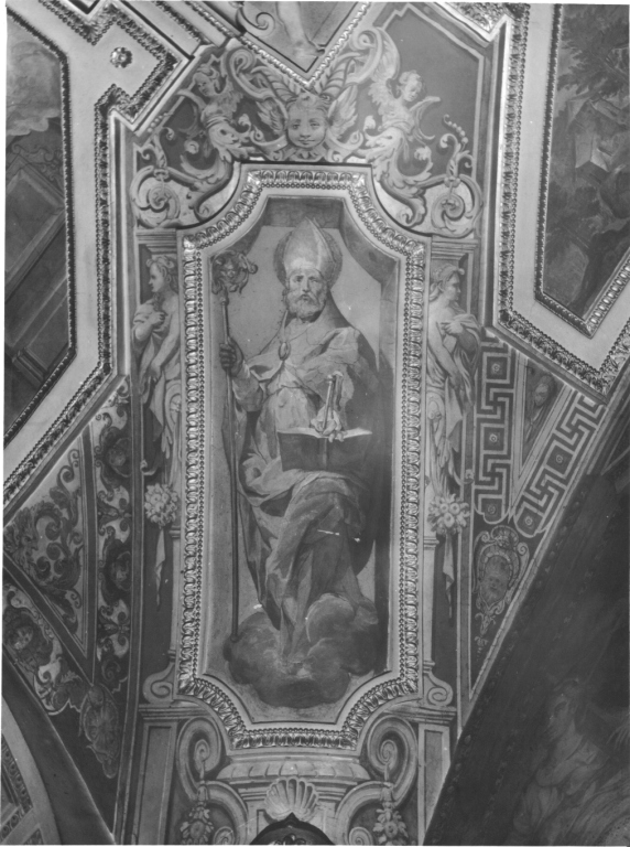 Sant'Ambrogio (dipinto, elemento d'insieme) di Lilli Andrea (ultimo quarto sec. XVI)