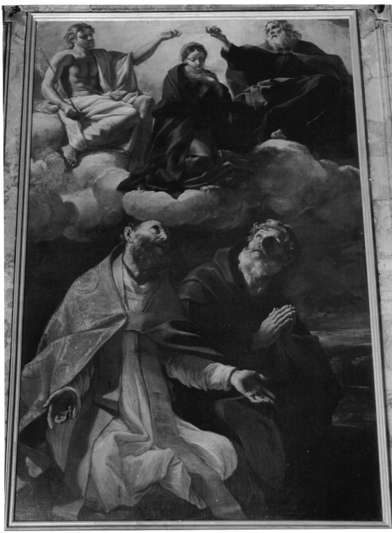 incoronazione di Maria Vergine tra santi (pala d'altare, ciclo) di Lanfranco Giovanni (sec. XVII)