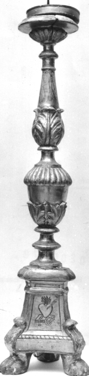 candeliere d'altare, serie - ambito romano (sec. XIX)