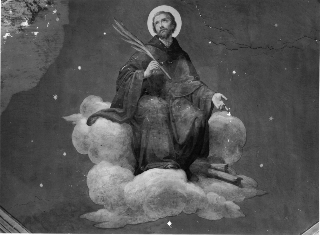 santo martire dell'ordine agostiniano (soffitto dipinto, ciclo) di Gagliardi Pietro (sec. XIX)