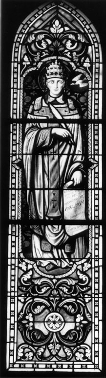 San Gregorio Magno (vetrata) di Tubino Gaetano (secc. XIX/ XX)