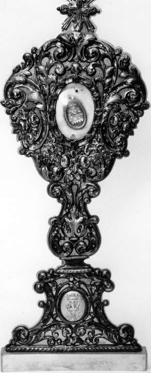 reliquiario - a ostensorio - produzione romana (prima metà sec. XX)