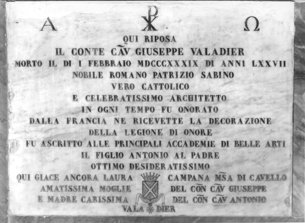 lapide - ambito romano (sec. XIX)