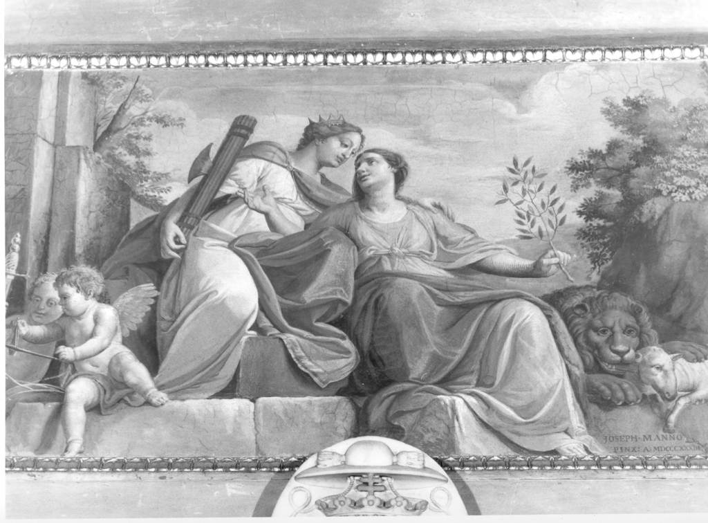 Giustizia e Pace (dipinto) di Manno Giuseppe (sec. XIX)