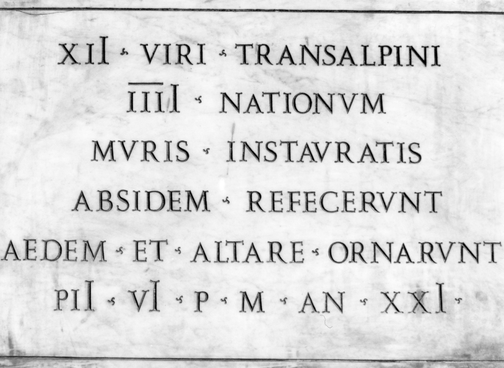 lapide - ambito romano (sec. XVIII)