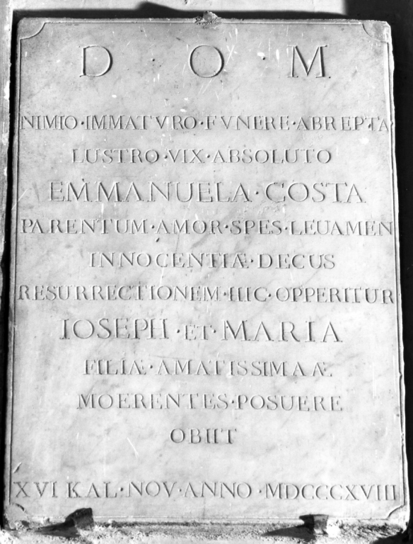 lapide - ambito romano (sec. XIX)