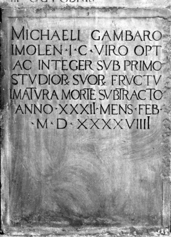 lapide - ambito romano (sec. XVI)
