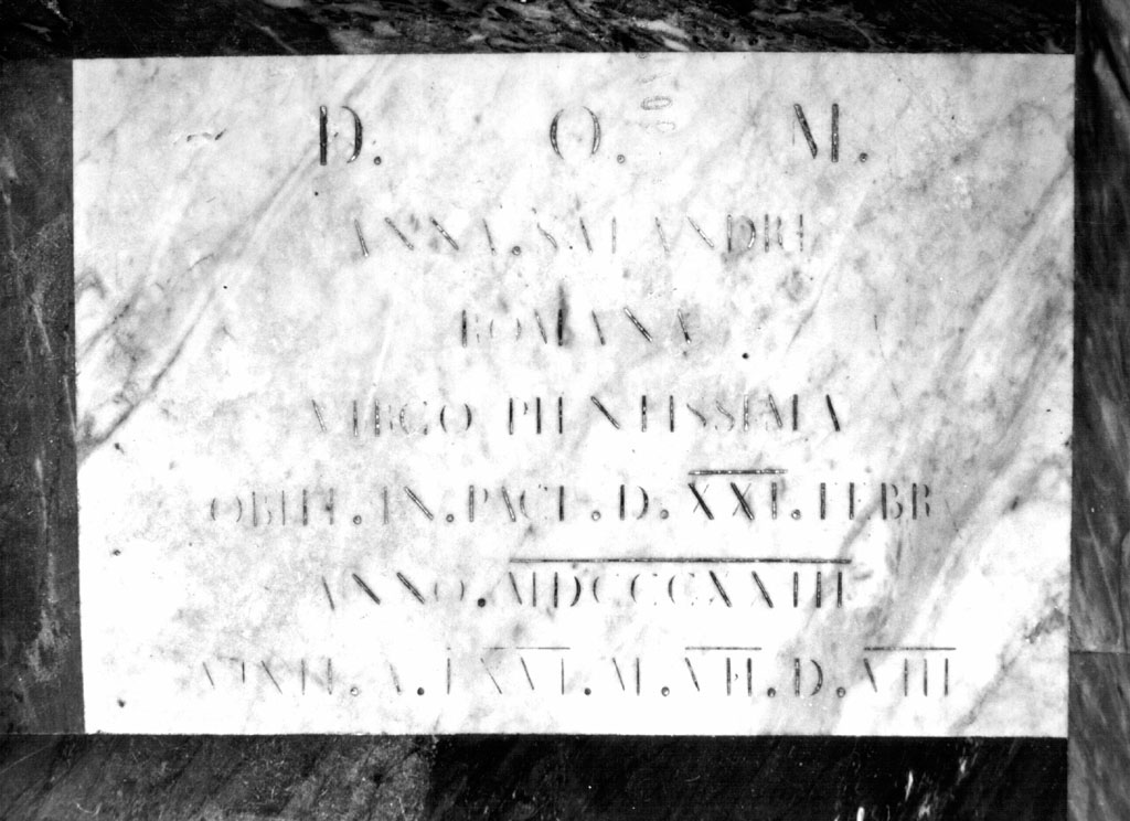 lapide tombale - ambito romano (sec. XIX)