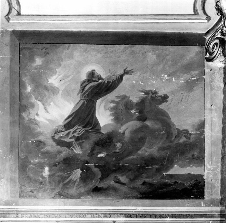 carro di fuoco (dipinto) di Bruschi Domenico (sec. XIX)