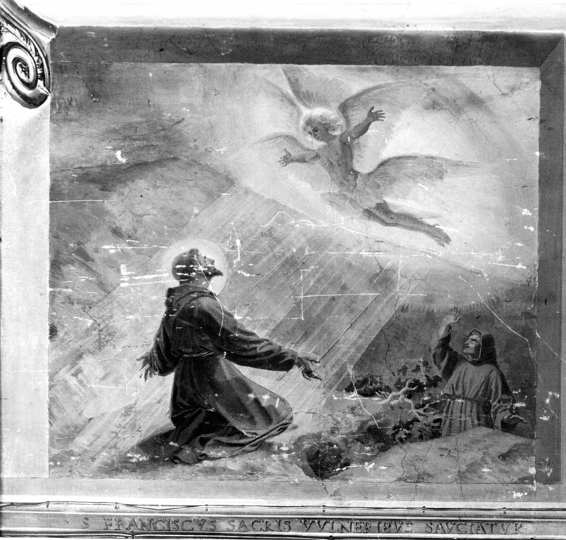 San Francesco d'Assisi riceve le stimmate (dipinto) di Bruschi Domenico (sec. XIX)