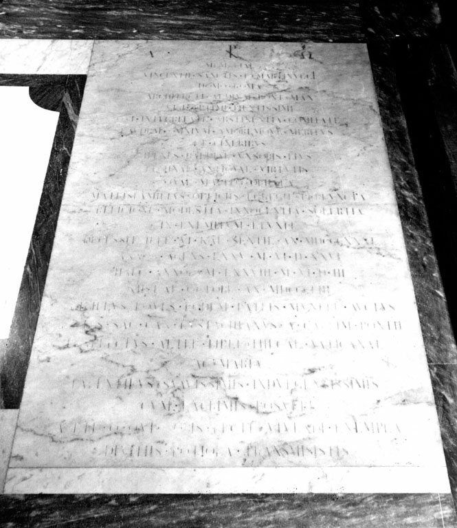 lapide tombale - bottega romana (sec. XIX)