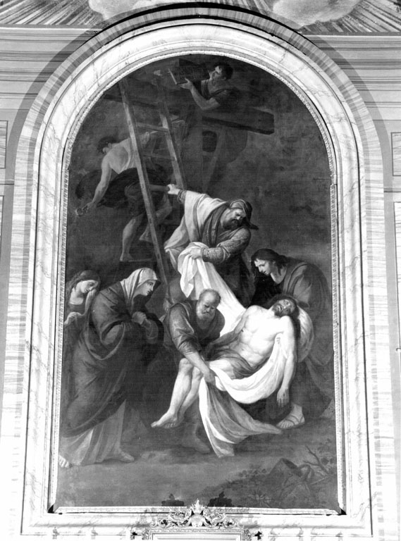deposizione di Cristo dalla croce (dipinto) di Manno Francesco (sec. XIX)