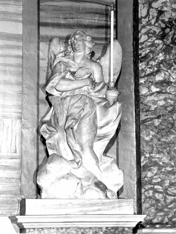 angelo reggicandela (statua, serie) di Bergondi Andrea (attribuito) (seconda metà sec. XVIII)