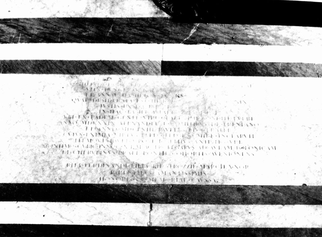 lapide tombale - ambito romano (sec. XVII)