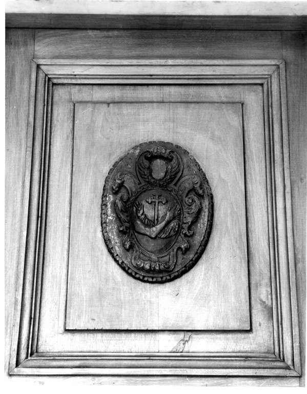 emblema francescano (rilievo) - ambito romano (secc. XVI/ XVII)