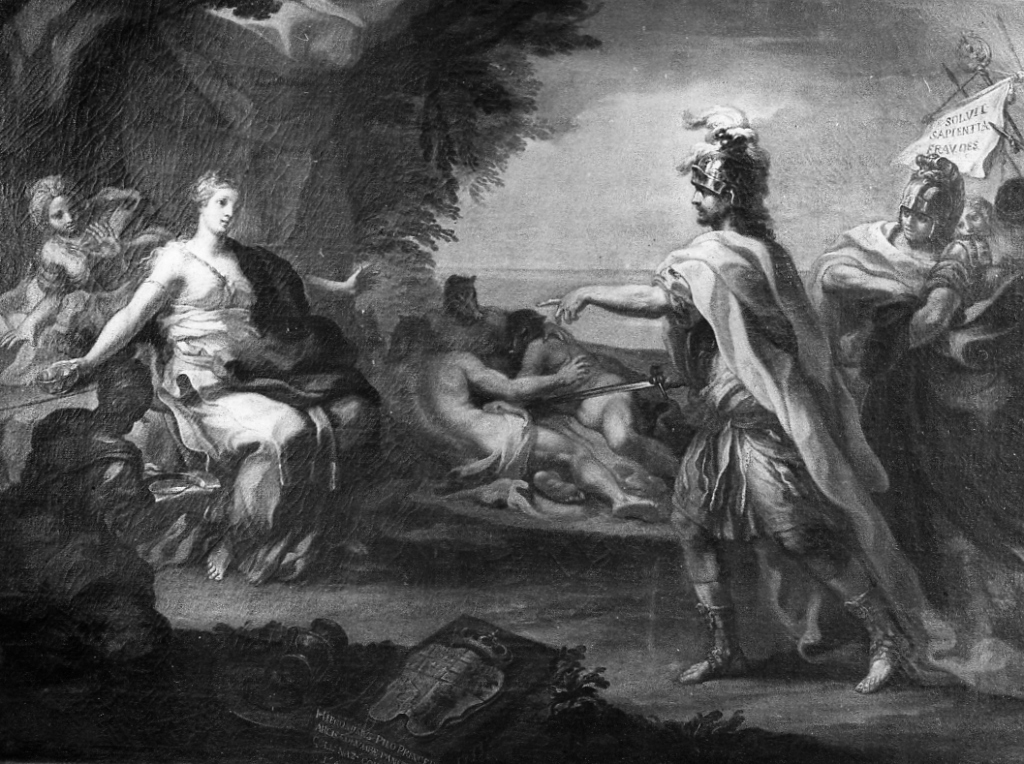 Ulisse e la maga Circe (dipinto) di Conca Sebastiano (attribuito) (sec. XVIII)