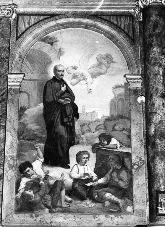 episodi della vita di San Giuseppe Calasanzio (dipinto) di Gagliardi Giovanni, Morlacchi Alessio (sec. XIX)