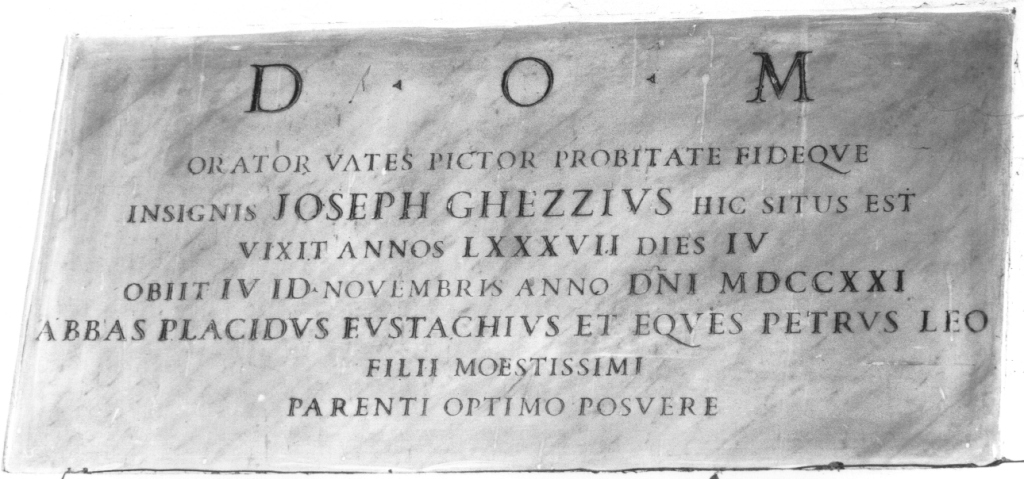 lapide tombale - ambito romano (sec. XVIII)