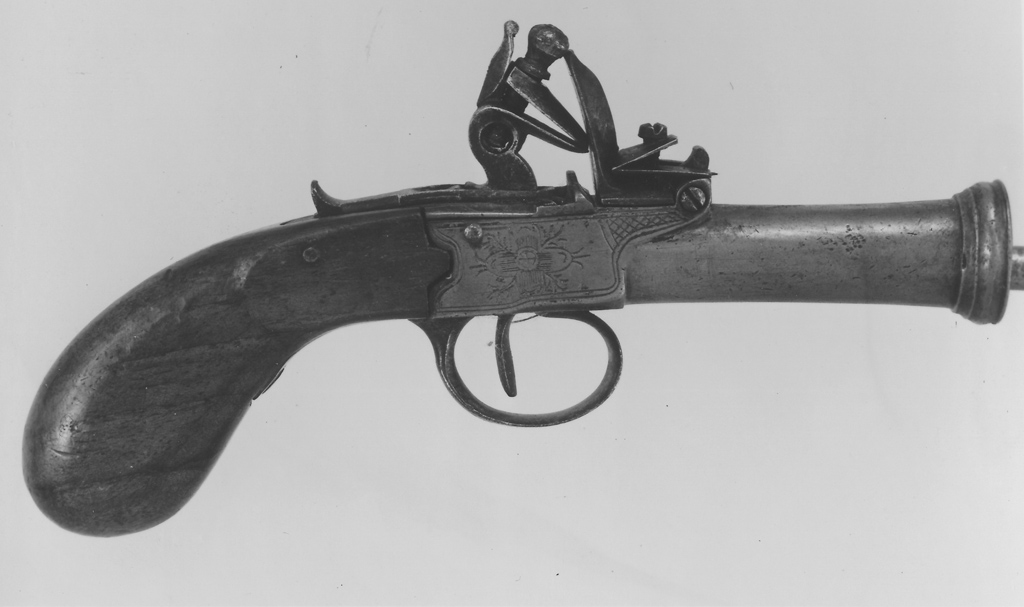 pistola - a focile - ambito dell'Europa occidentale (sec. XVIII)