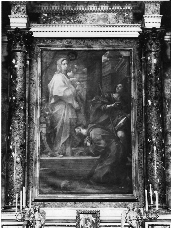 Madonna con San Francesco e San Giacomo (dipinto) di Maratta Carlo (sec. XVII)