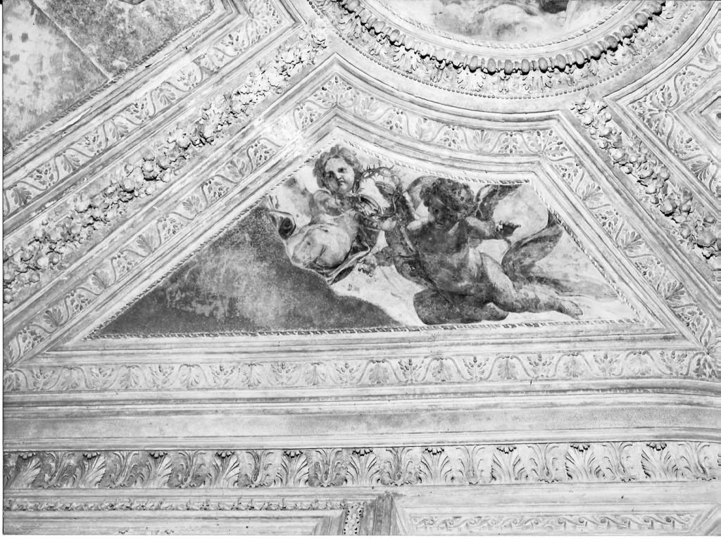 angioletti con simboli della Passione (dipinto) di Gaulli Giovanni Battista detto Baciccio (sec. XVII)