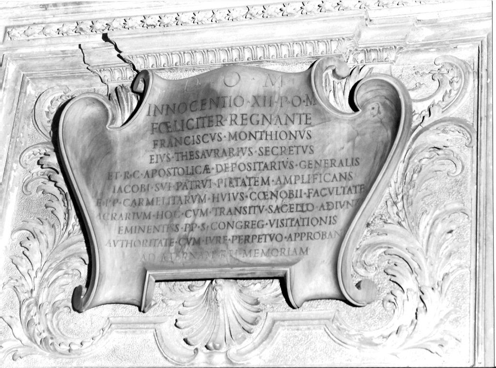 targa commemorativa - ambito romano (sec. XVII)