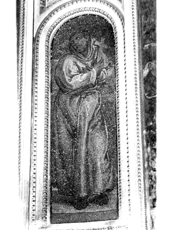 San Francesco d'Assisi (decorazione musiva) di Rossetti Paolo (attribuito) (prima metà sec. XVI)