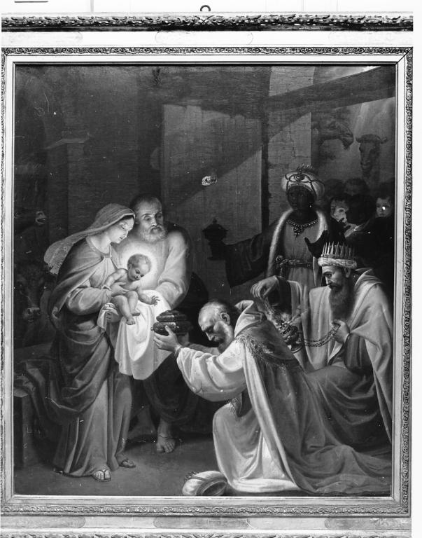 adorazione dei Re Magi (dipinto) - ambito italiano (sec. XIX)
