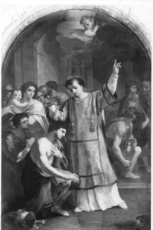 San Lorenzo battezza Ippolito (dipinto) di Camassei Andrea (prima metà sec. XVII)