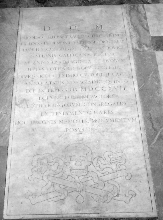 lapide tombale - ambito romano (sec. XVIII)