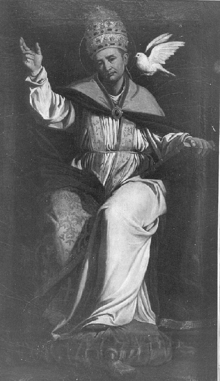 san Gregorio papa benedicente (dipinto) di Fontebuoni Anastasio (sec. XVII)