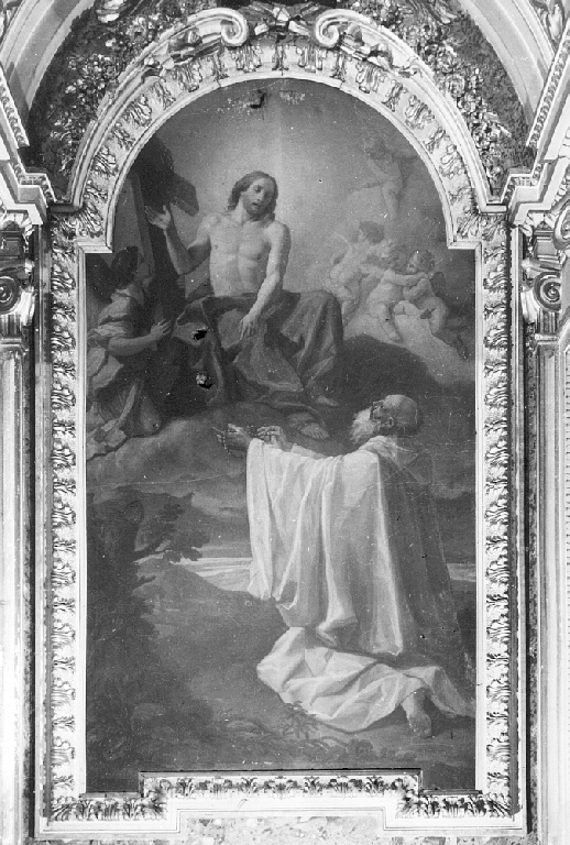Gesù Cristo e il beato Michele da Monte Corona (dipinto) di Ponfredi Giovanni Battista (sec. XVIII)