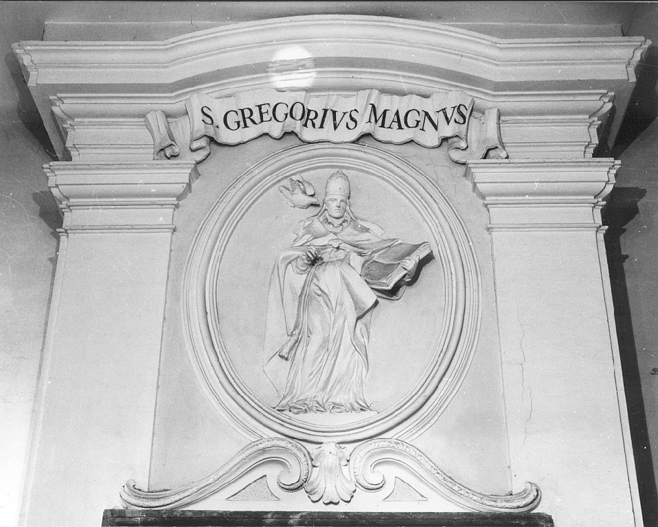 san Gregorio Magno (scultura) di Porciani Carlo, Ferrari Filippo (sec. XVIII)