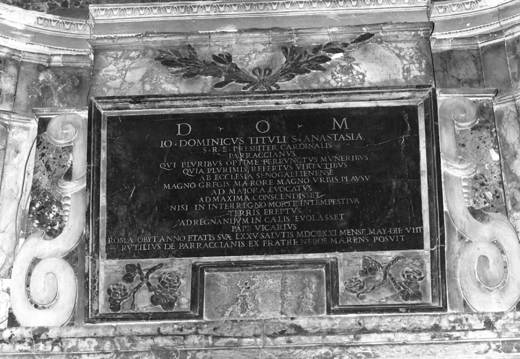 lapide tombale - ambito romano (sec. XVIII)