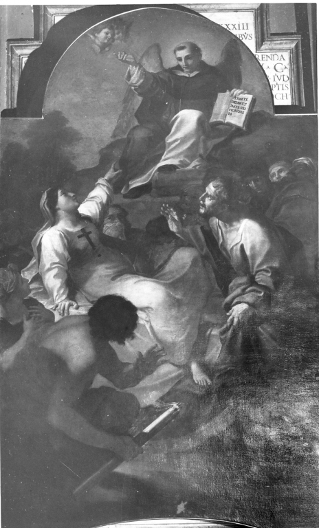 San Vincenzo Ferrer riporta alla vita una donna (dipinto) di Grecolini Giovanni Antonio (sec. XVIII)