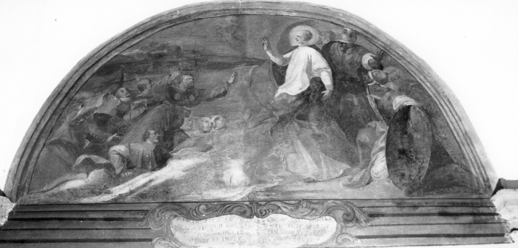 San Domenico salva con la preghiera alcuni pellegrini che stavano per affogare (dipinto) di Casali Andrea (sec. XVIII)
