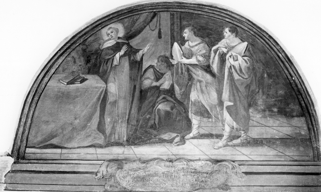 San Domenico rinuncia al vescovato (dipinto) di Casali Andrea (sec. XVIII)
