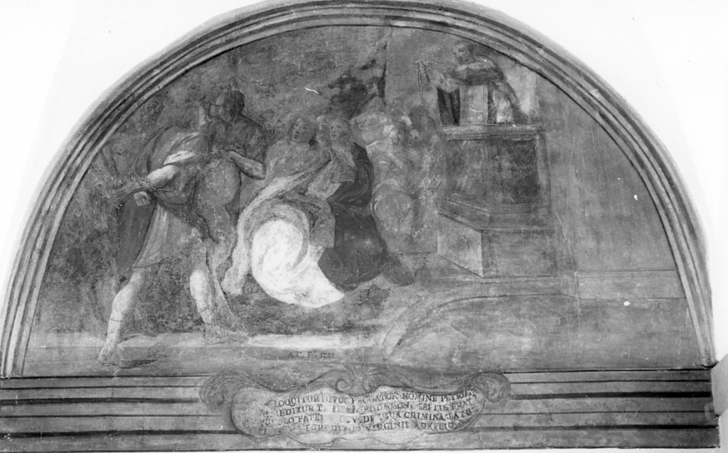 San Domenico guarisce un'indemoniata (dipinto) di Casali Andrea (sec. XVIII)