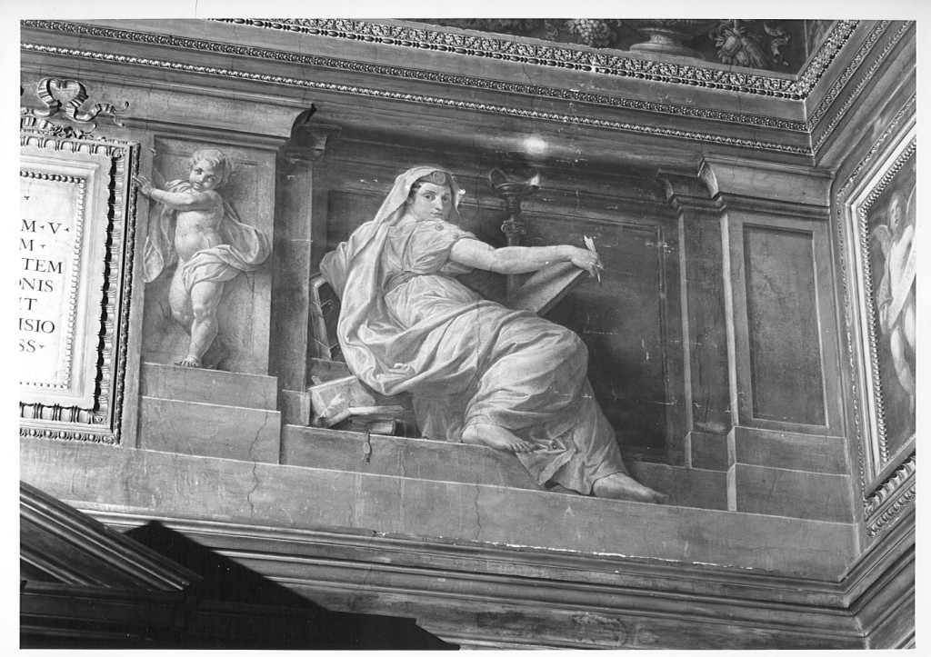 allegoria della Storia (dipinto) di Mariani Cesare (sec. XIX)