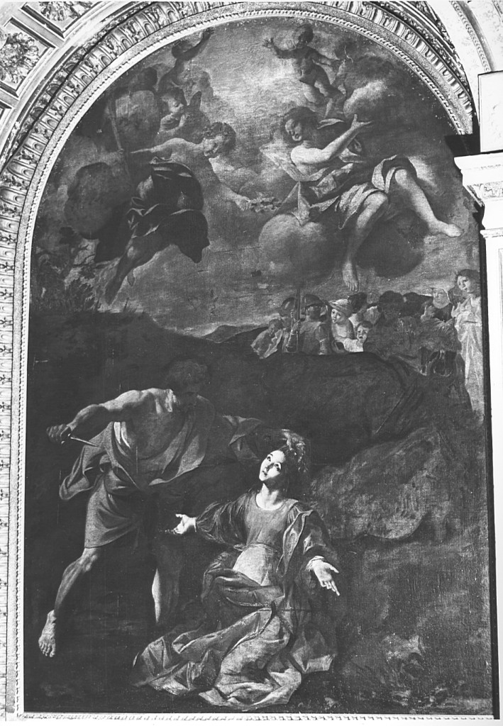 supplizio di Santa Lucia (dipinto) di Lanfranco Giovanni (sec. XVII)