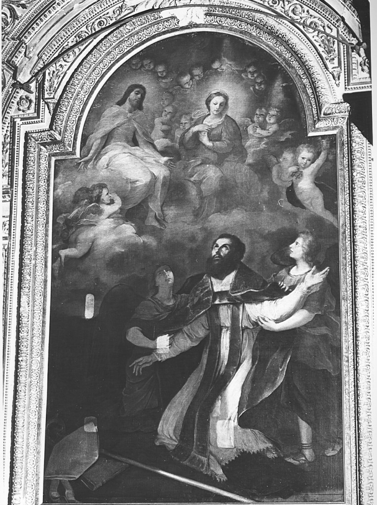 visione di Sant'Agostino (dipinto) di Camassei Andrea (sec. XVII)