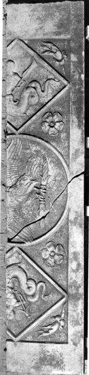 lastra, frammento - bottega romana (sec. IV)