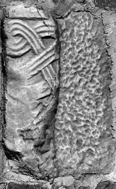 lastra, frammento - ambito romano (sec. IX)