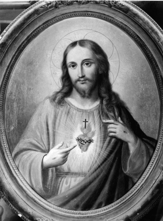Sacro Cuore di Gesù (dipinto) - scuola romana Nazarena (sec. XIX)