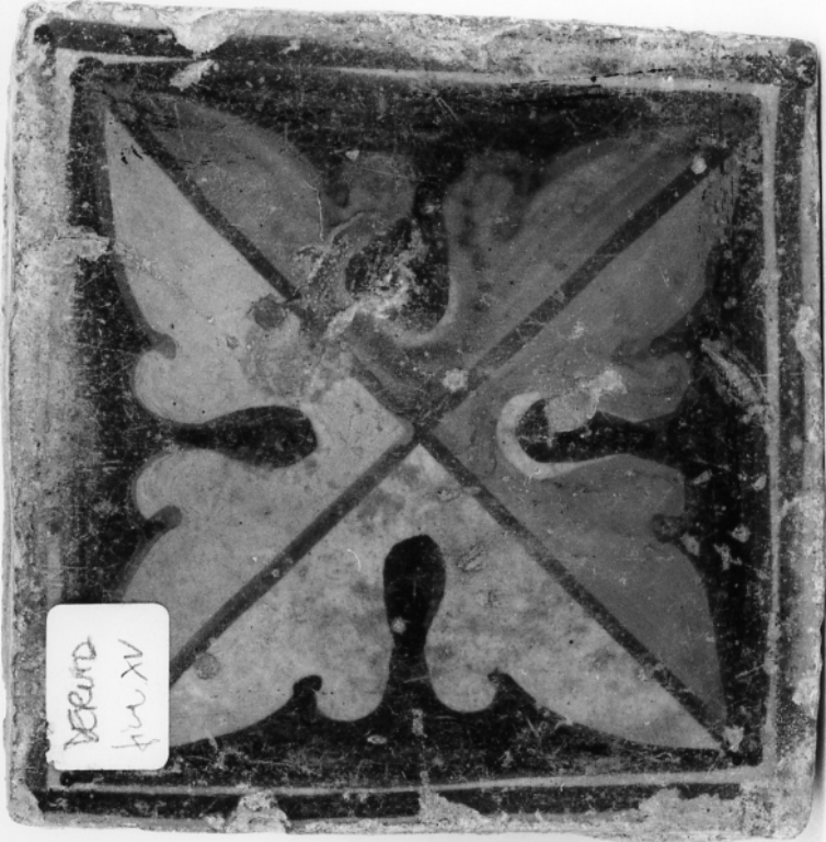 mattonella - manifattura di Deruta (ultimo quarto sec. XV)